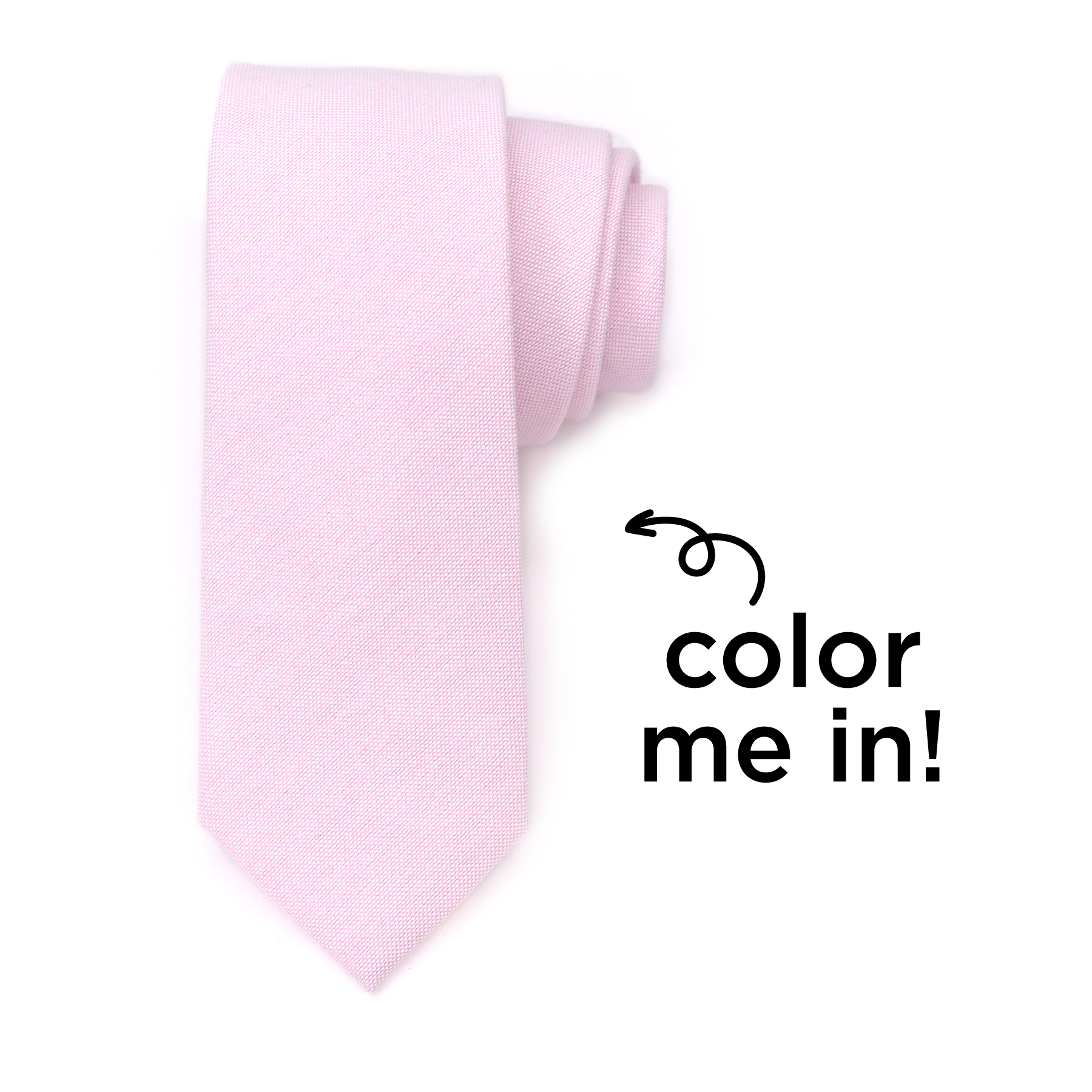 Coloring Tie - Light Pink