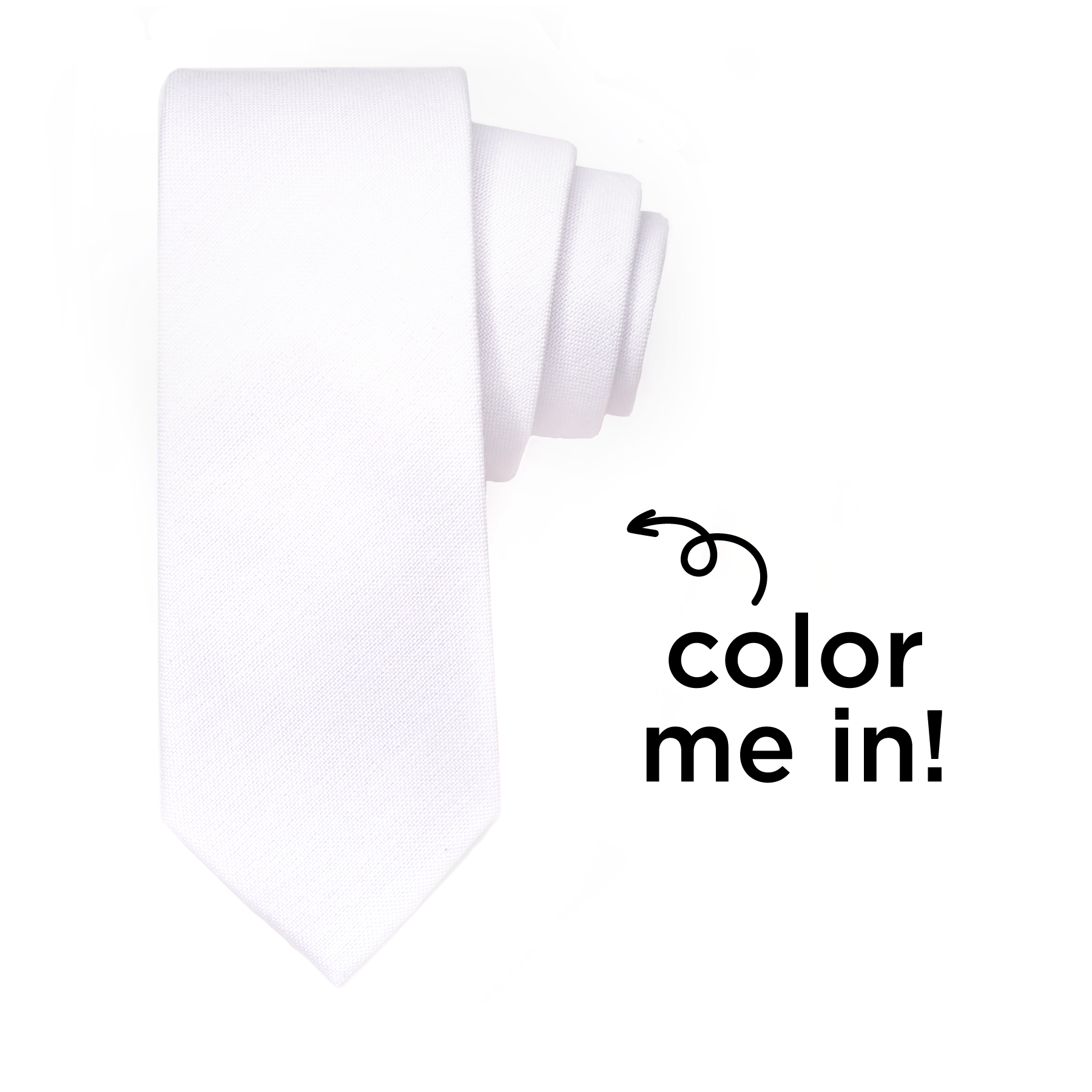 Coloring Tie - White