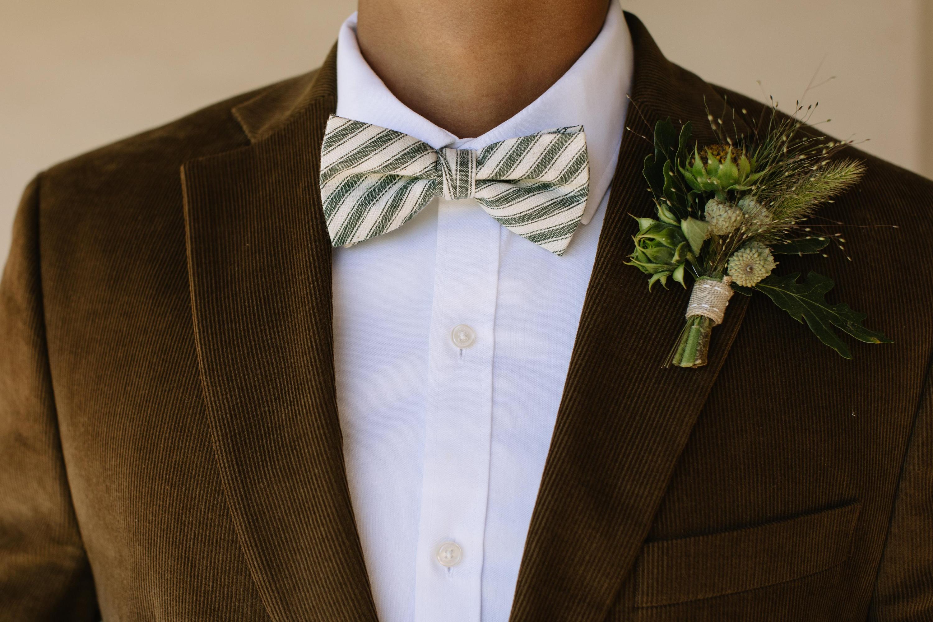 Juniper Stripe Men's Pre-tied Bow Tie