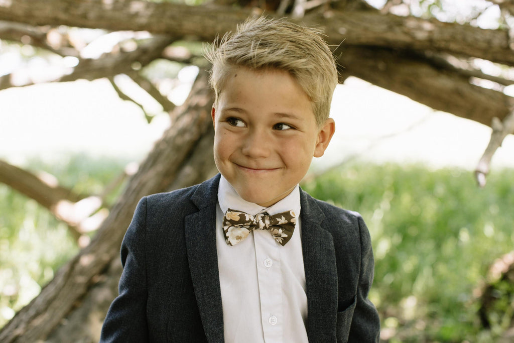 Magnolia Floral Boys Bow Tie