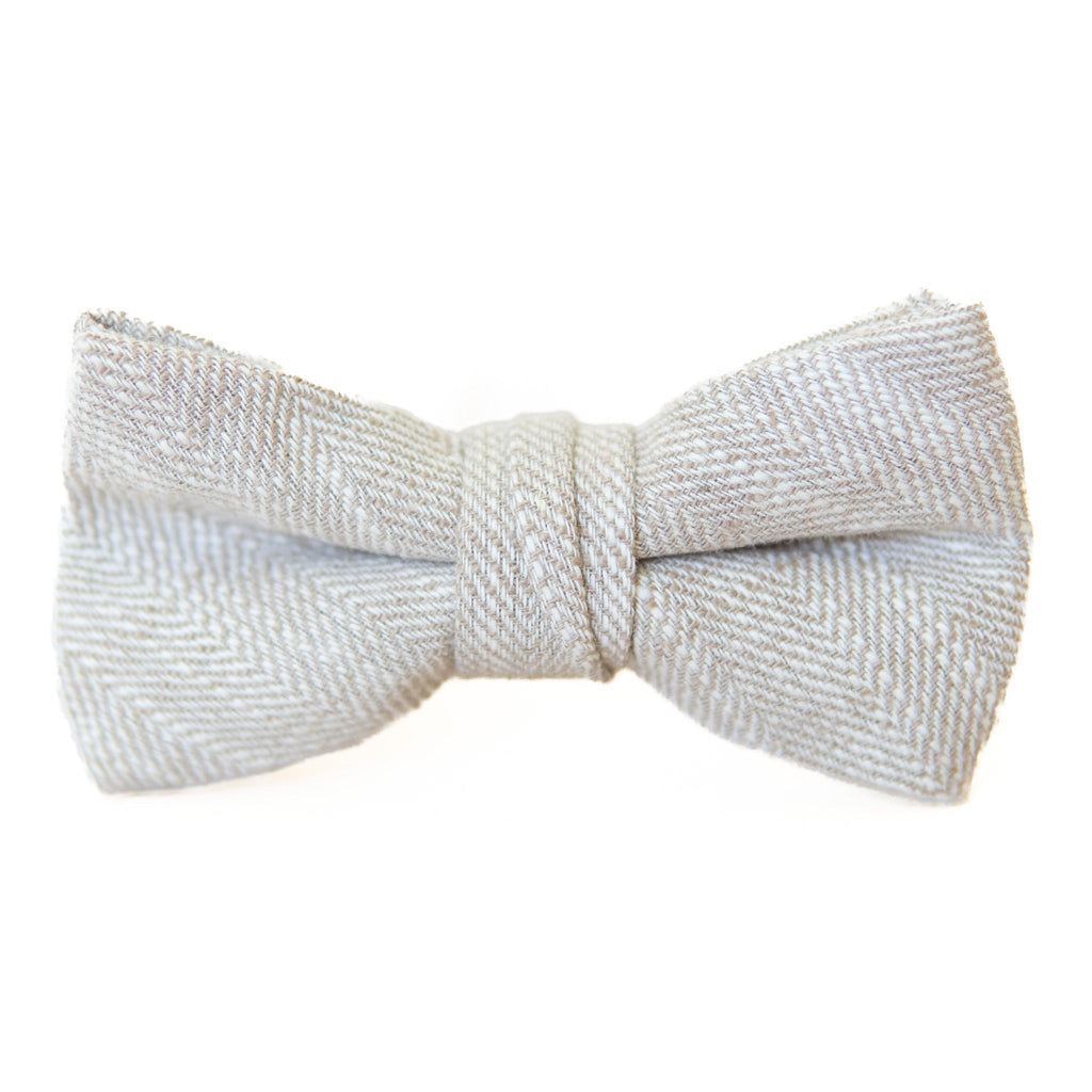 Parchment Tweed Boys Bow Tie
