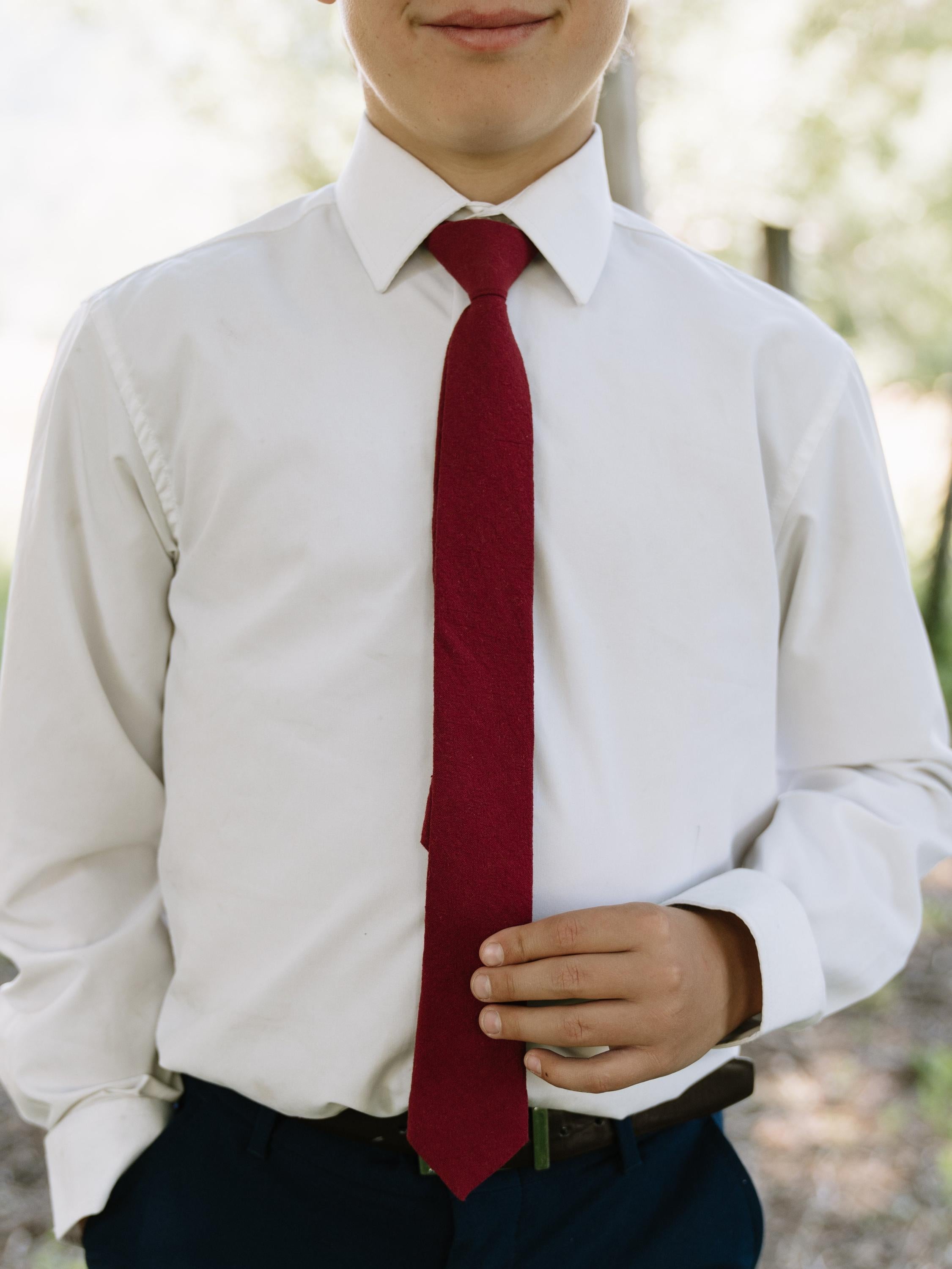 Plum Youth Tie
