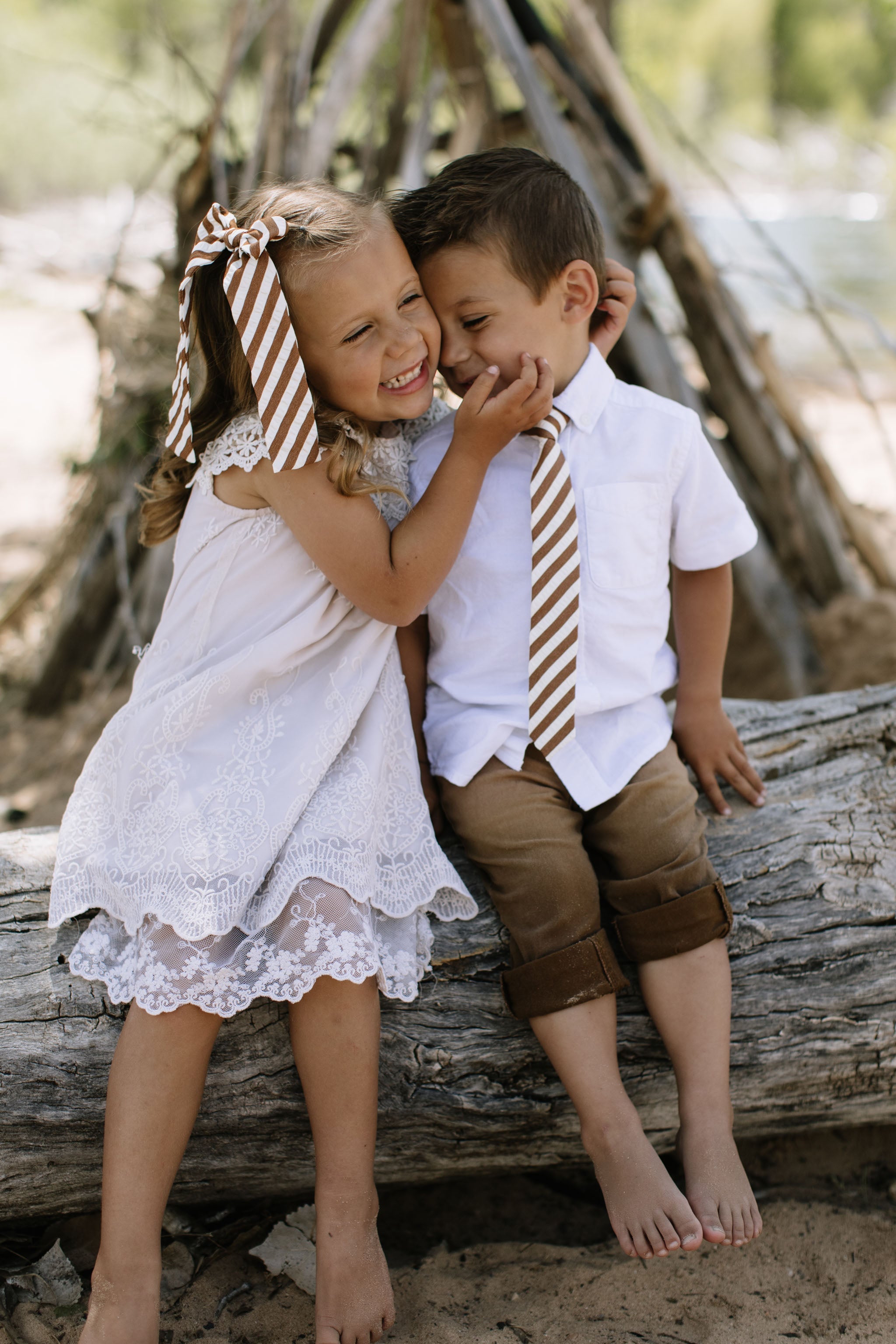 Russet Stripe Boys Tie