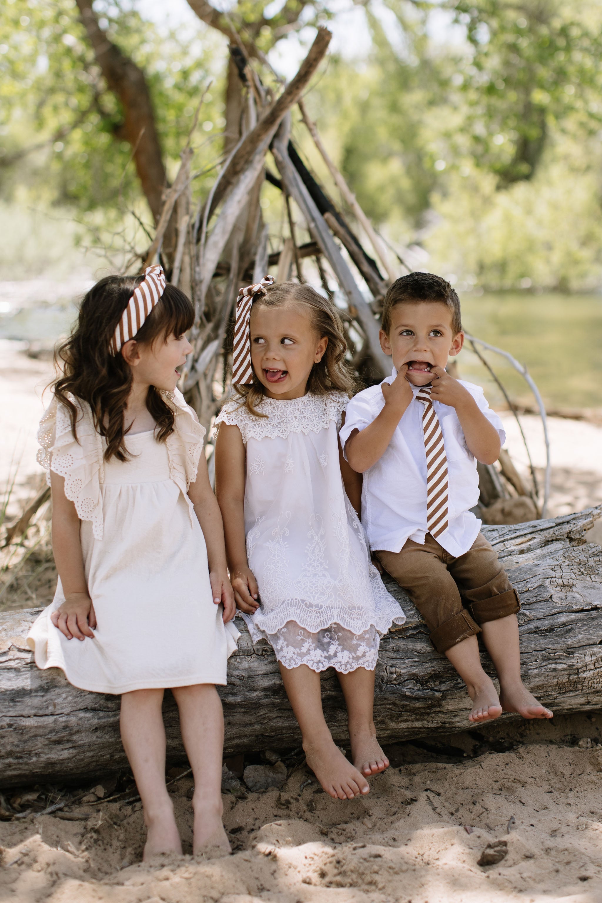 Russet Stripe Boys Tie