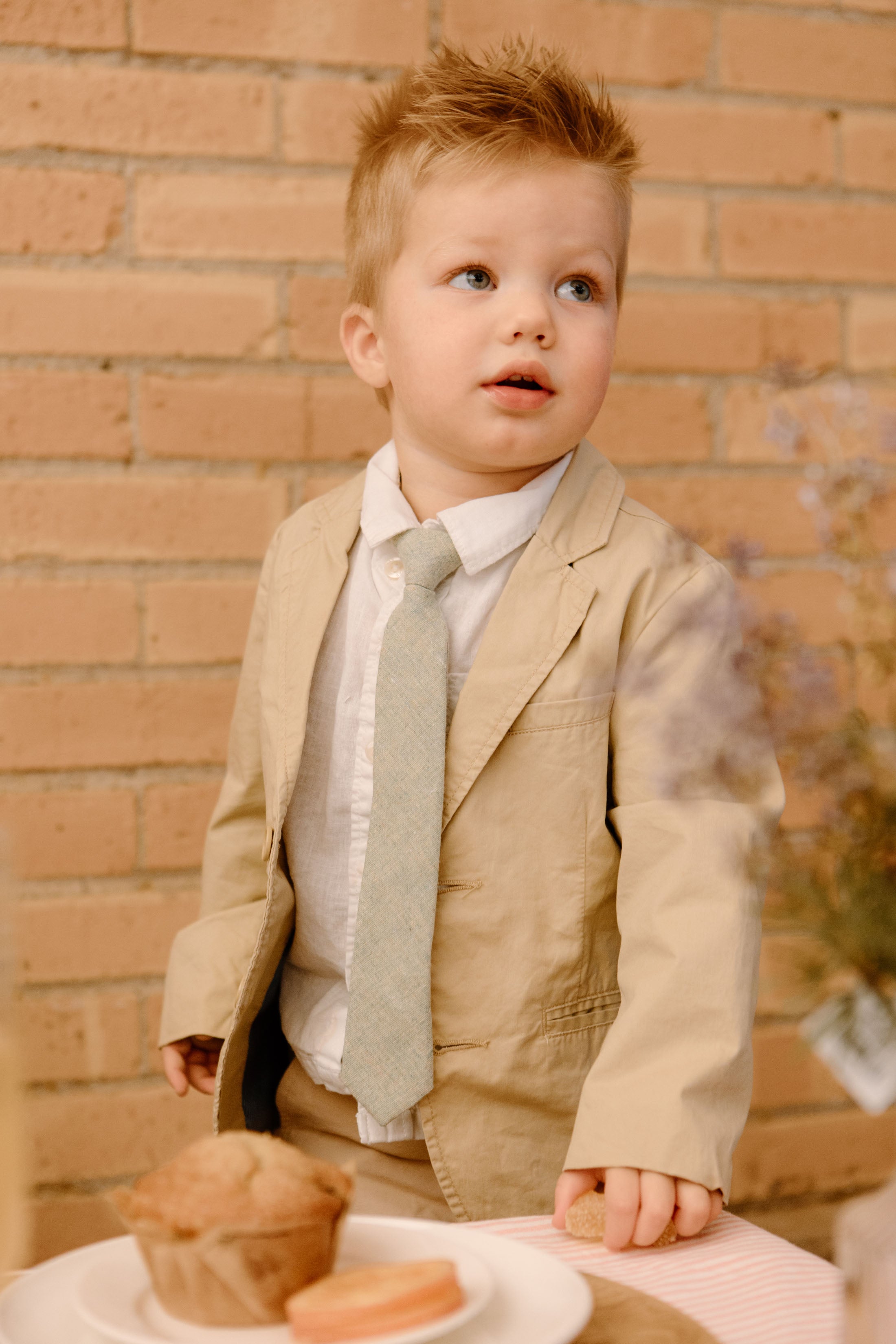 Sea Foam Boys Tie